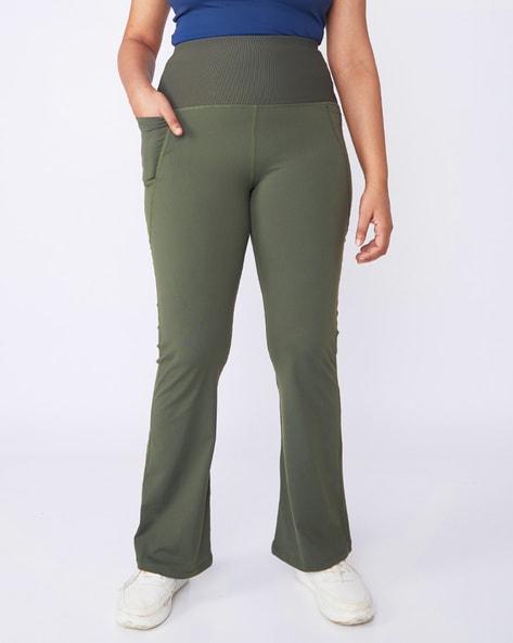Buy Tara Teal Trousers & Pants for Women by BLISSCLUB Online