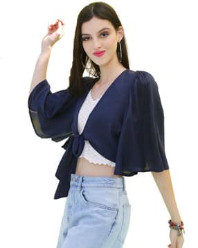 sera Front-Open Shrug with Short Sleeves-picture-13