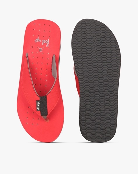 Buy Red Flip Flop & Slippers for Men by FEET UP Online