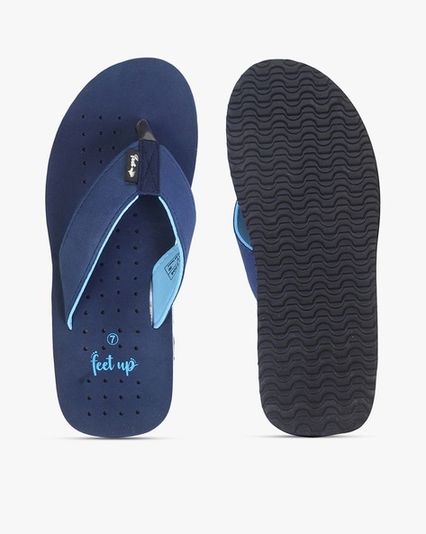 Thong Strap Flip Flops with Perforations