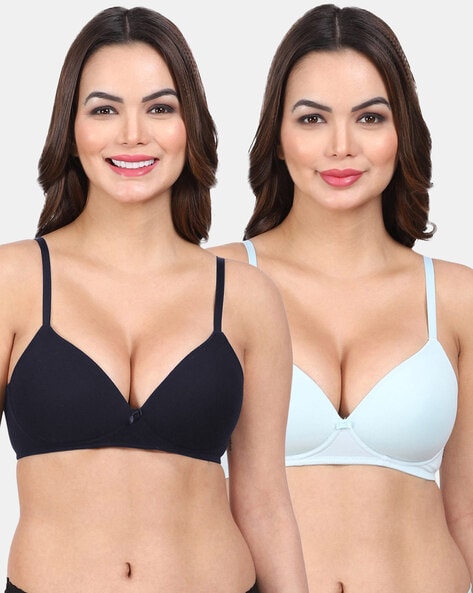 Pack of 2 Solid T-shirt Bra