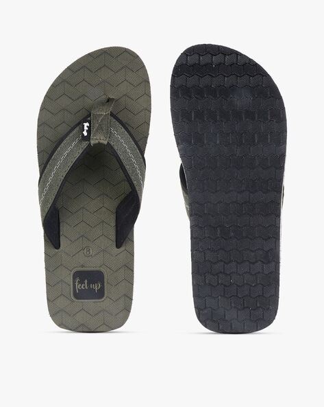 Buy Olive Green Flip Flop Slippers for Men by FEET UP Online