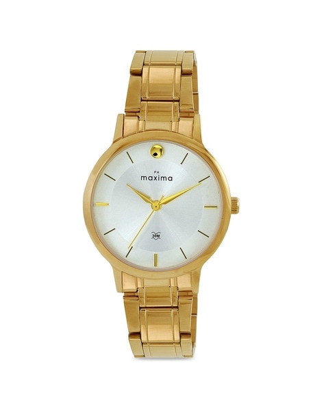 Maxima watch golden online colour