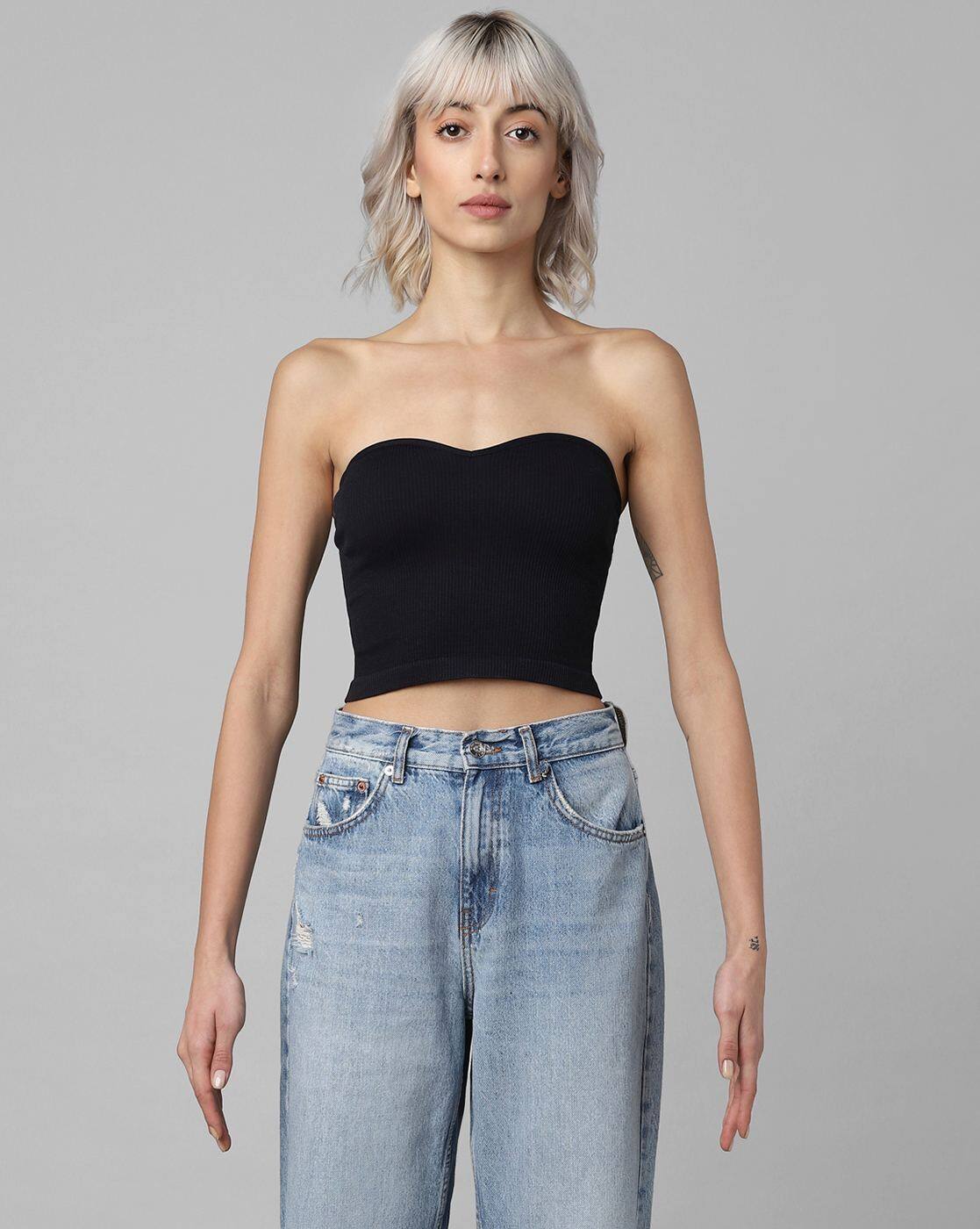 Buy Black Tops for Women by ONLY Online | Ajio.com