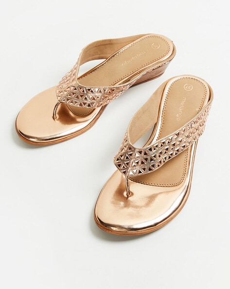 River Island Gold Metallic Embellished Sandals in Brown | Lyst