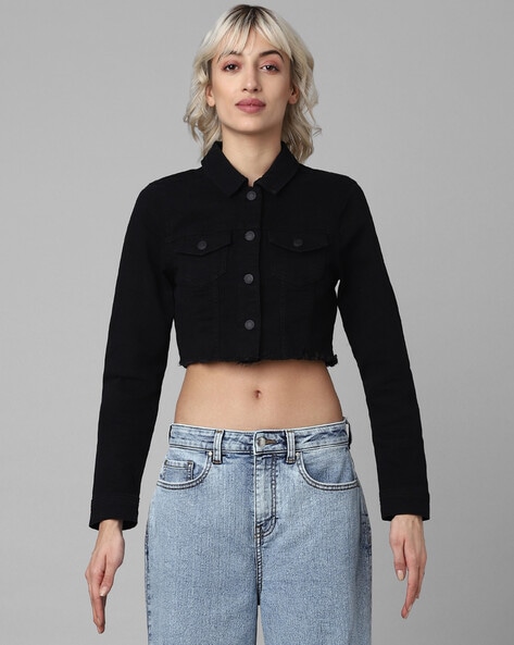 Bling Claire Cropped Diamante Black Denim Jacket | Coats & Jackets | Tommy  Jeans