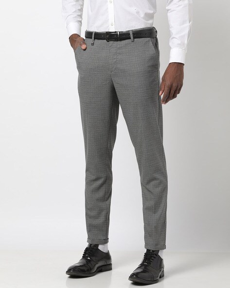 Flat-Front Slim Fit Formal Trousers