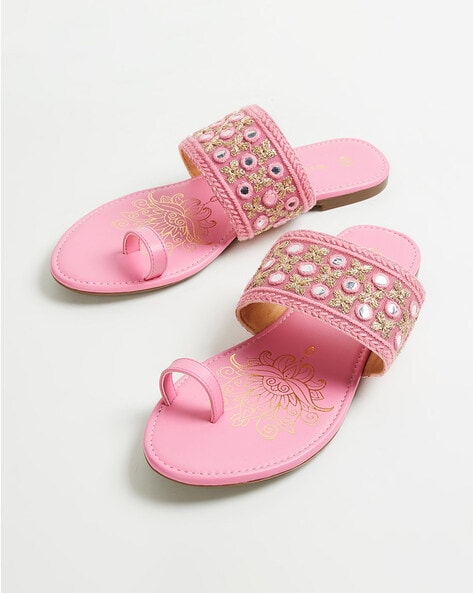 Buy Pink Flat Sandals for Women by MELANGE BY LIFESTYLE Online