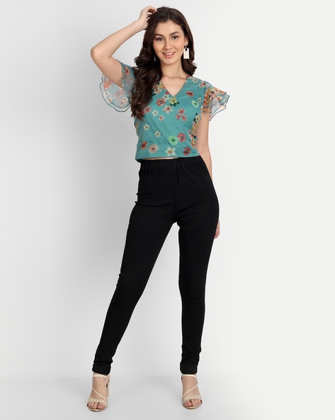 High-Rise Jeggings with Elasticated Waist