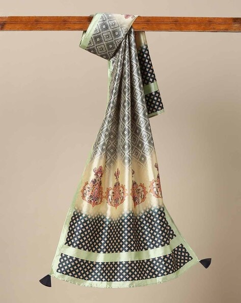 Digital print Bamboo Silk Stole Price in India