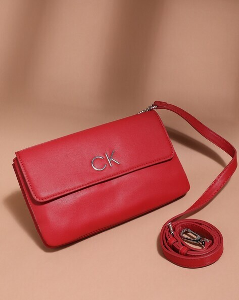 CALVIN KLEIN Hot Pink Faux Leather Logo Tote Shoulder Strap Handbag Purse |  eBay