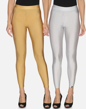 Buy eDESIRE Women's Golden Shiny Shimmer Leggings with Elasticated Waist  Online at Best Prices in India - JioMart.