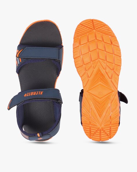 Buy Genial Men's Combo Pack of Black Shoes & Orange Sandals Online at Best  Prices in India - JioMart.