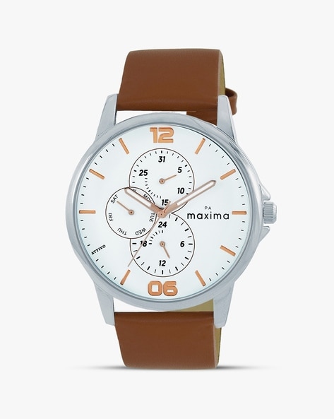 Emporio Armani Male White Analog Leather Watch | Emporio Armani – Just In  Time