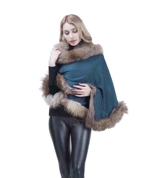 Wool Faux Fur Stole Price in India