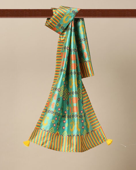 Digital  Patola Print  Bamboo Silk Stole Price in India