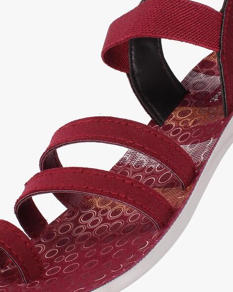 Buy Mochi Women Maroon Synthetic Flat Fashion Sandal UK/7 EU/40 (35-4898)  at Amazon.in