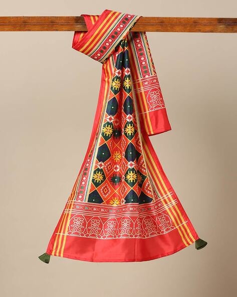 Digital Patola Print Bamboo Silk Stole Price in India