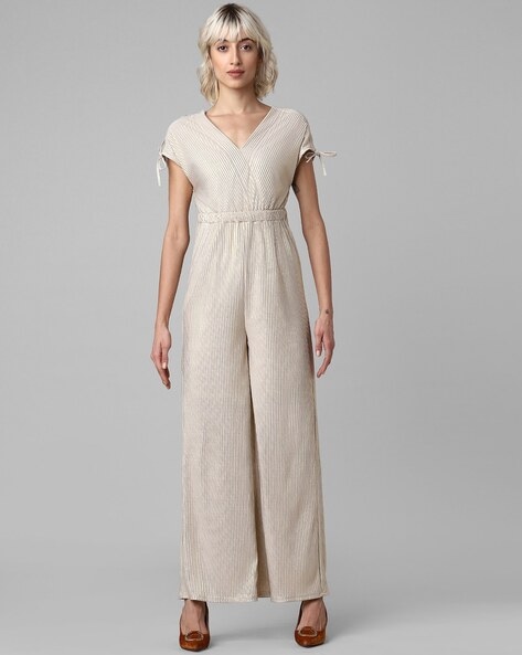 Women's Clearance Luxe Jersey Wrap Jumpsuit made with Organic Cotton