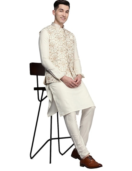 Buy Peach Ethnic Suit Sets for Men by Manyavar Online | Ajio.com