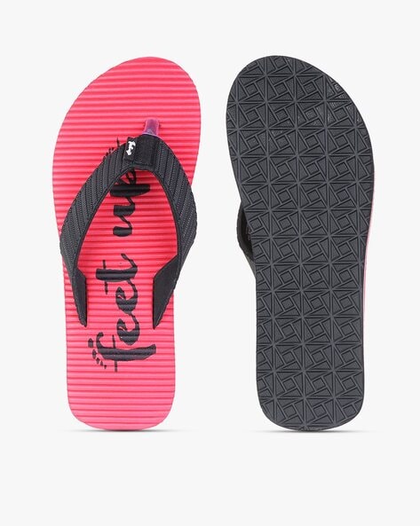 Printed Thong Strap Flip Flops