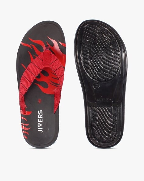 Black and red flip flops new arrivals