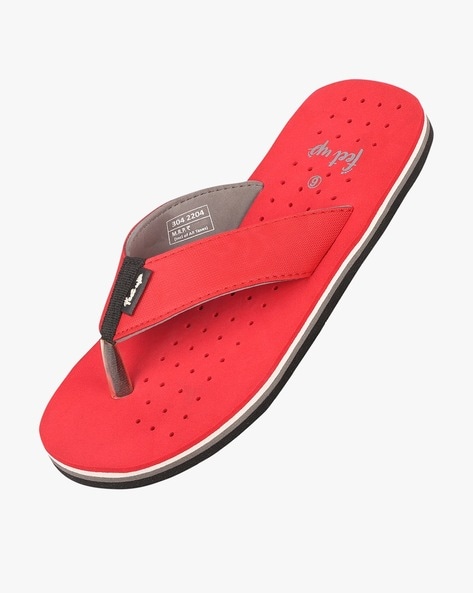 Buy Red Flip Flop & Slippers for Men by FEET UP Online