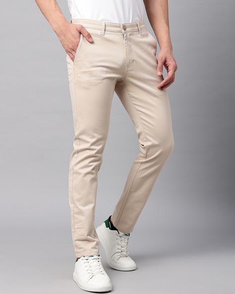 Slim Fit Pants - Light beige - Men