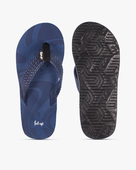 Mens navy blue online flip flops