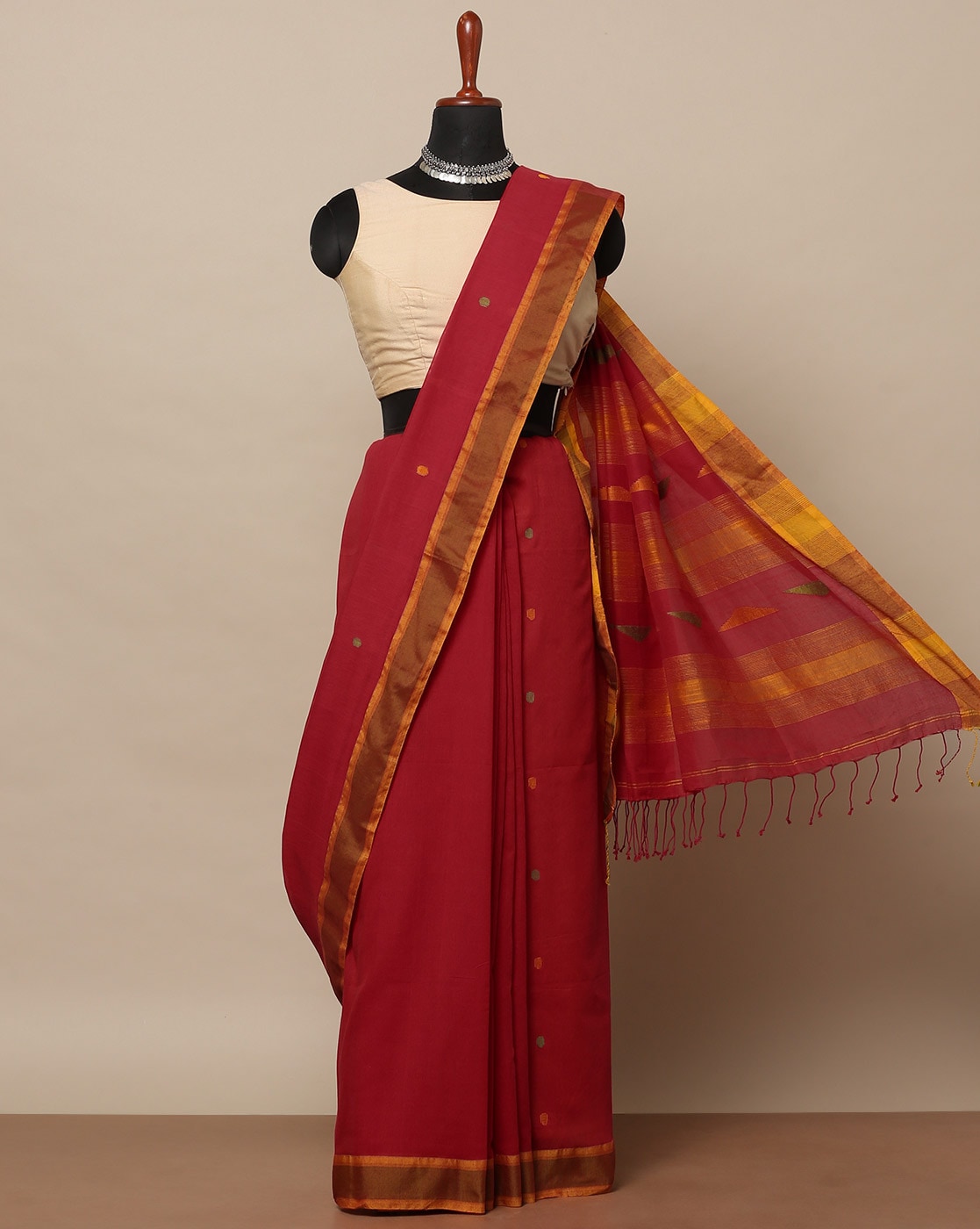 Buy Red Sarees for Women by The Chennai Silks Online | Ajio.com