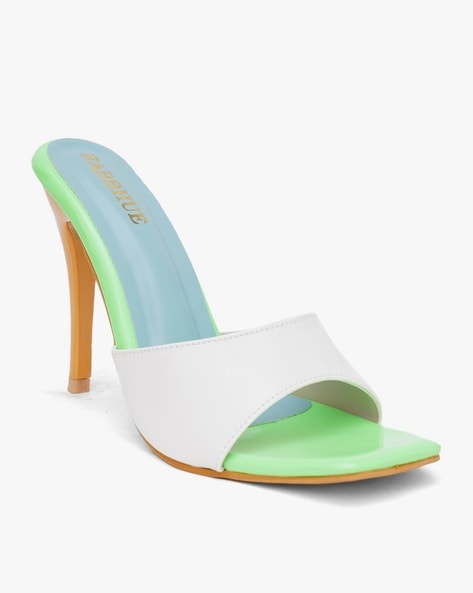 Buy White Heeled Sandals for Women by Fabbhue Online