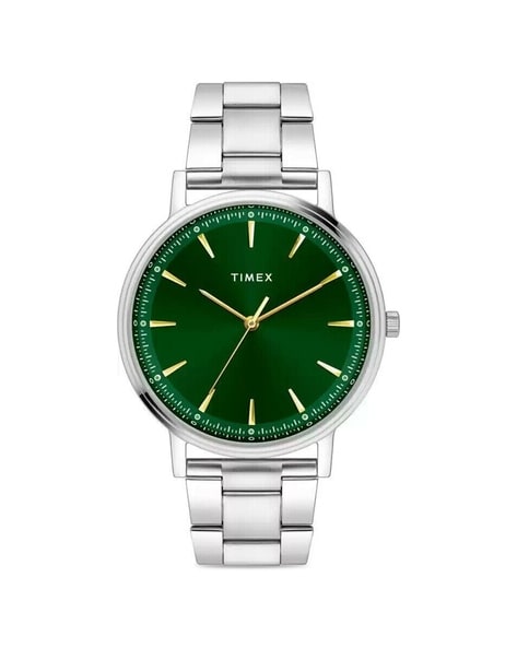 Buy TIMEX 3 Hands Men Analog Green Dial Coloured Quartz Watch, Round Dial  with 30 mm Case Width - TWTG105SMU07 Online at desertcartINDIA