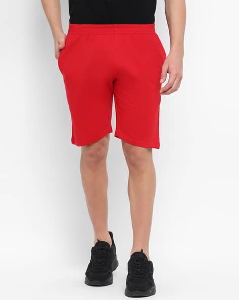 Buy Red Shorts 3/4ths for Men by Ap'pulse Online