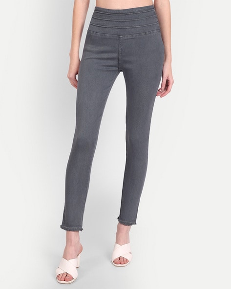 Buy Grey Jeans & Jeggings for Women by ANGELFAB Online