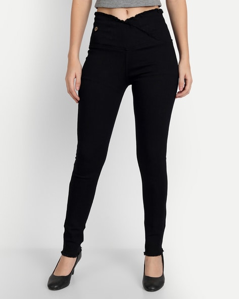 Buy Black Jeans Jeggings for Women by ANGELFAB Online Ajio