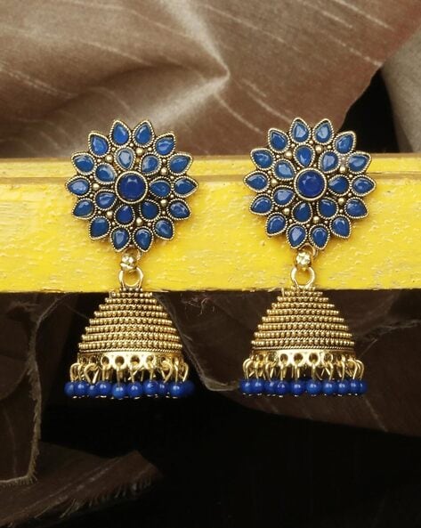 metal Party Wear Designer Polki Earring-626