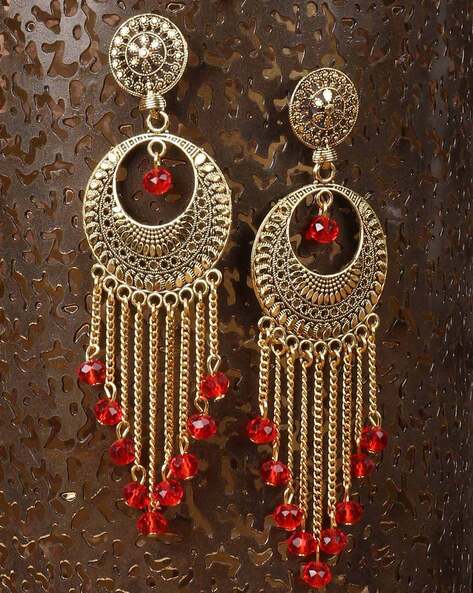 Flipkart.com - Buy PRAKHAR PRAKASHAN Handcrafted Earrings Tribal Seed Bead  Earrings Beaded Bohemian Stone Tassel Earring Online at Best Prices in India