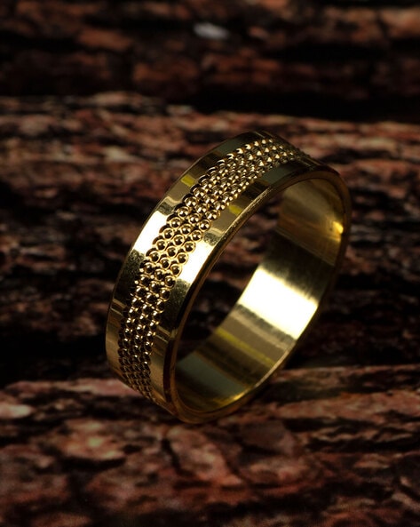 Titanium gold clearance ring mens