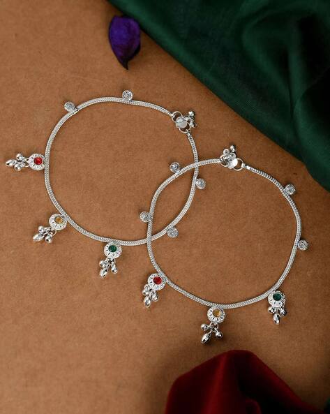 Buy online Silver Brass Anklets And Payal from fashion jewellery