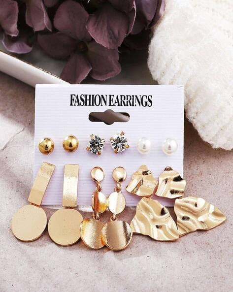 Buy Shining Diva Fashion Gold Toned Drop Earrings - Earrings for Women  1098501 | Myntra