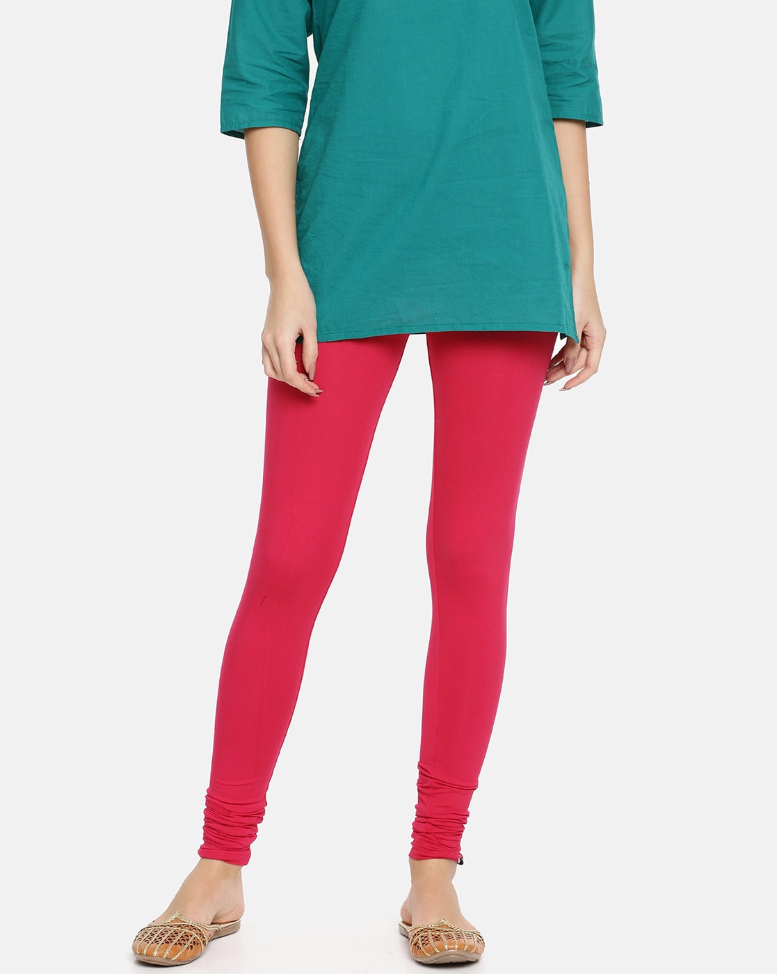 Buy Coral Leggings for Women by Twin Birds Online | Ajio.com