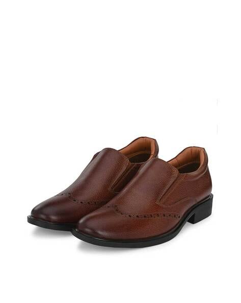 Round Toe Slip On Brogues