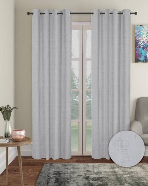 Cortina Eyelet Curtain Set of 2 Eyelet Printed Door Curtains