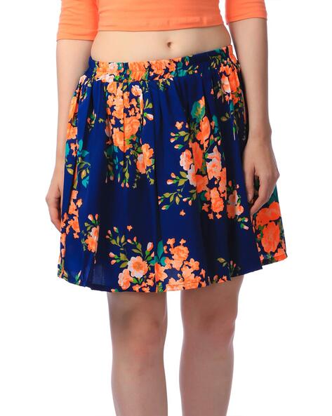 Cation Floral Flared Skirt