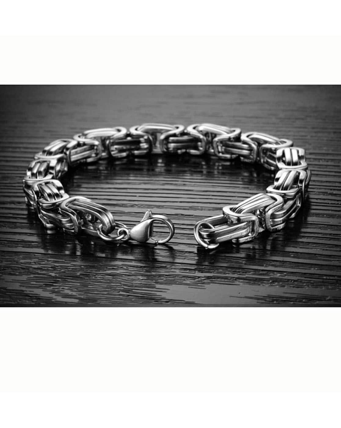 Buy Richsteel Stainless Steel/Gold/Black Plated Link Chain Bracelet for Men  8/12/17mm Width, 7.4/8.2/9 Inch Length Classic Jewelry(Gift Wrapped),  Metal, Cubic Zirconia at Amazon.in