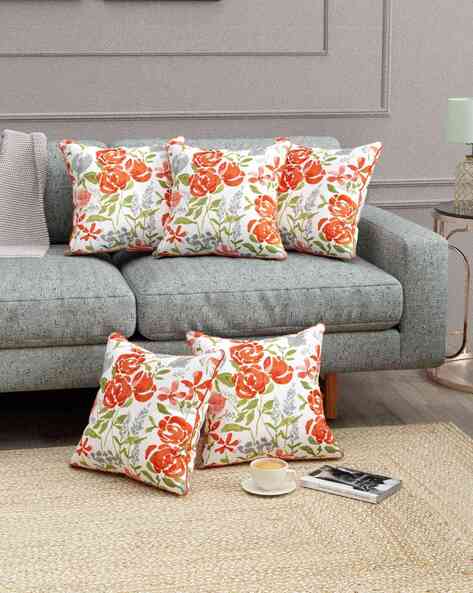 Buy Red White Cushions Pillows for Home Kitchen by Trance