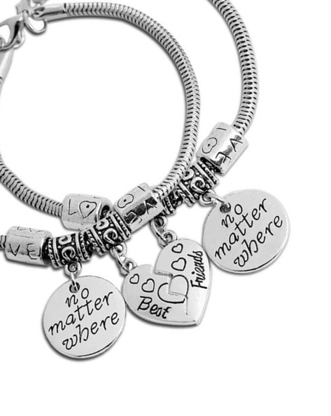 BEST FRIENDS morse code set of two bracelets, best friend gi - Inspire  Uplift