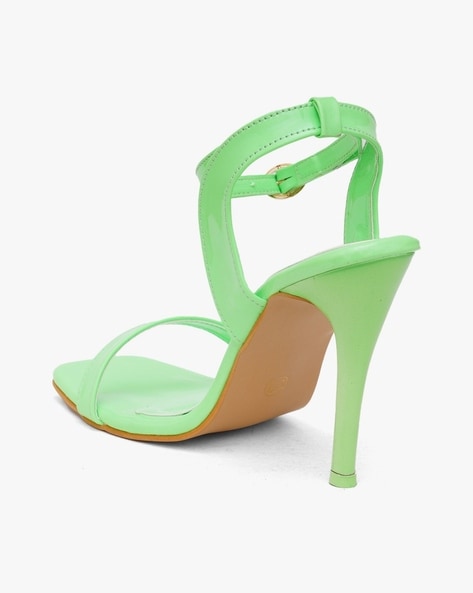 Green Neon Heeled Sandal for Women Claudia17 | MLV Shoes