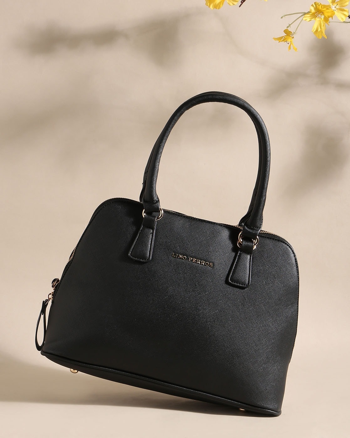 Lino Perros Bags : Buy Lino Perros Black Satchel Online
