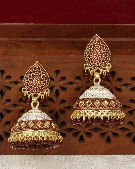 Flipkart.com - Buy Anish Designer big Jhumka earrings for women Party wear  fancy peacock jhumka earrings Alloy Jhumki Earring Online at Best Prices in  India